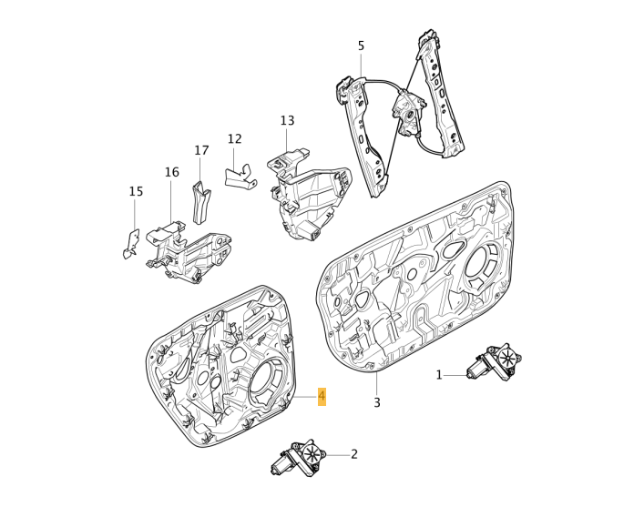 PANNELLO COMPLETO ALZAVETRO POSTERIORE SINISTRO VOLVO V40 cod. 31276217