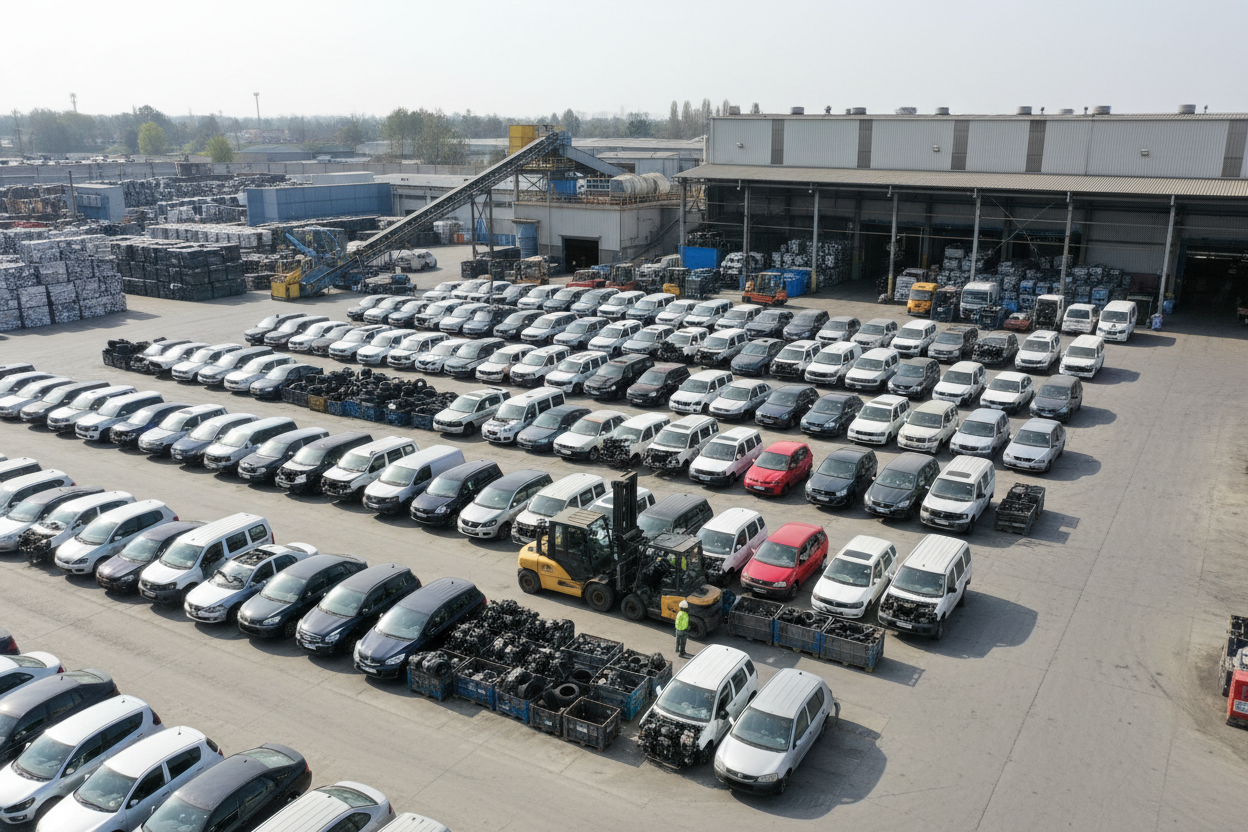 Centro di rottamazione autoveicoli senza loghi