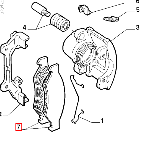 KIT PASTIGLIA FRENOANTERIORE ORIGINALE FIAT BARCHETTA (183_) COD. 9949048