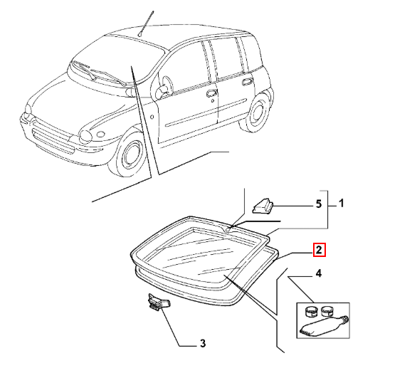 GUARNIZIONE PARABREZZA FIAT MULTIPLA (186_) COD. 3352ASMV - 46510782