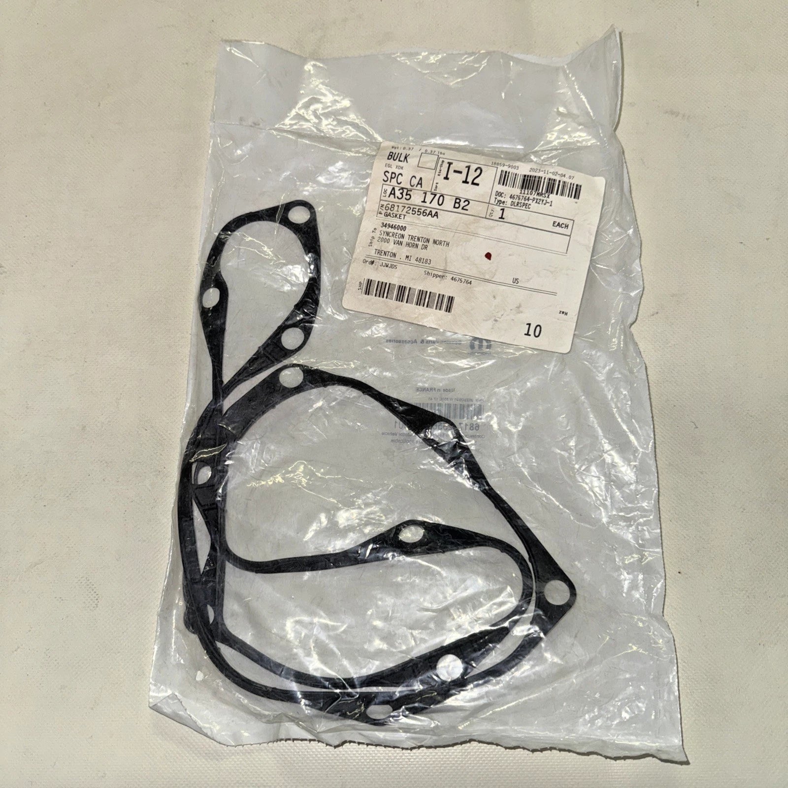 GUARNIZIONE COPPA OLIO CAMBIO AUTOMATICO JEEP ORIGINALE COD. 68172556AA