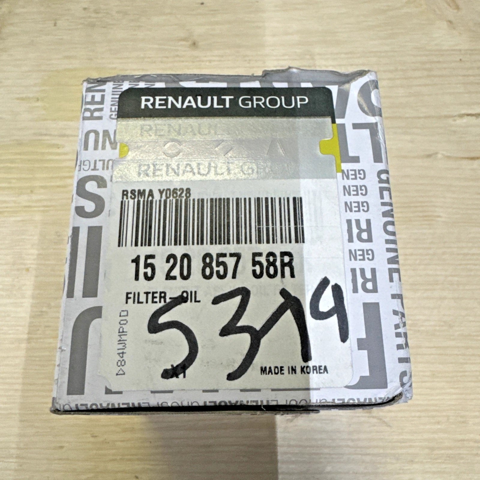 FILTRO OLIO ORIGINALE RENAULT CLIO, MEGANE, ECC DACIA DOKKER, DUSTER  152085758R