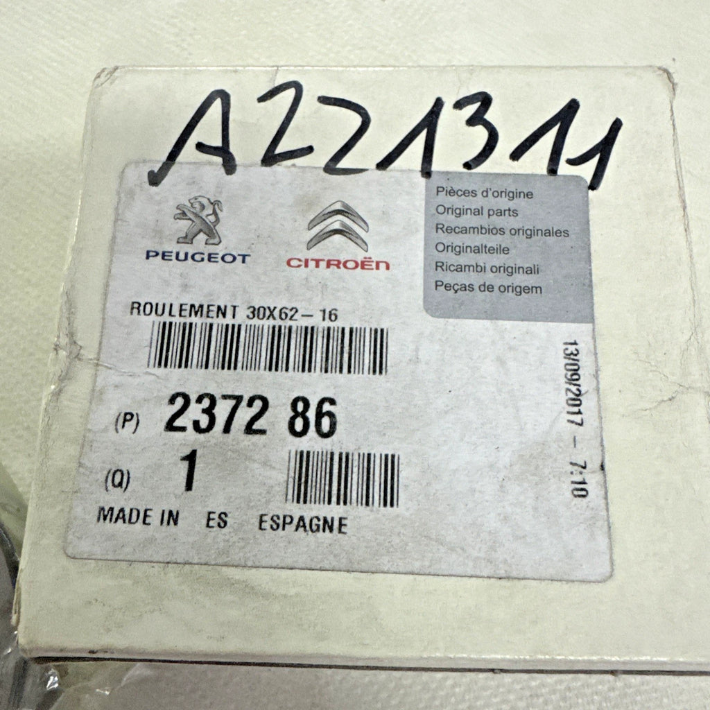 CUSCINETTO A SFERE ALBERO RETROMARCIA CAMBIO CITROEN PEUGEOT 30X62X16 COD.237286